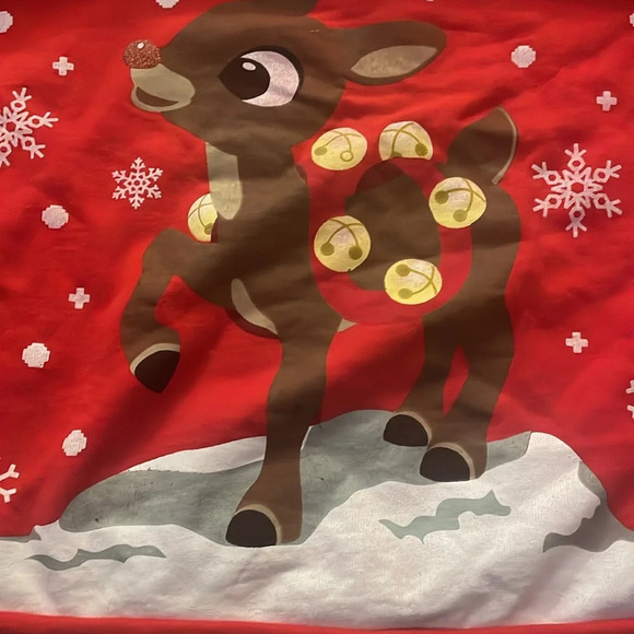 Rudolph Red Nose Reindeer Sweatshirt Red Womens Small Christmas - Picture 3 of 4